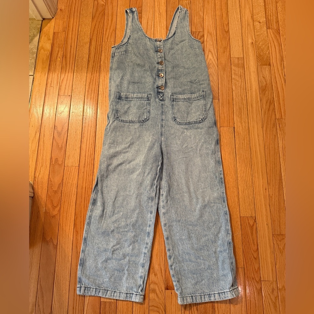 Sincerely Jules Light Blue Denim Painters Overalls Jumpsuit Artsy